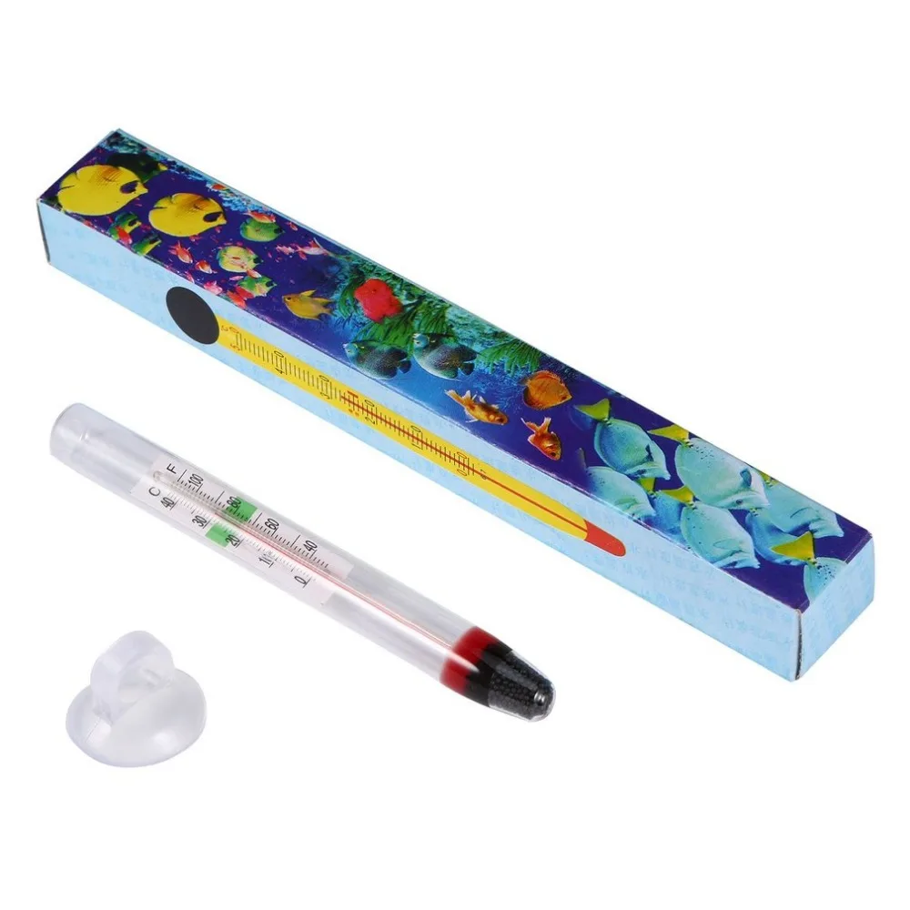 

0-44 Degree Glass Aquarium Thermometer Fish Tank Water Temperature with Sucker Fish Tank Temperature Temp Measurement Control