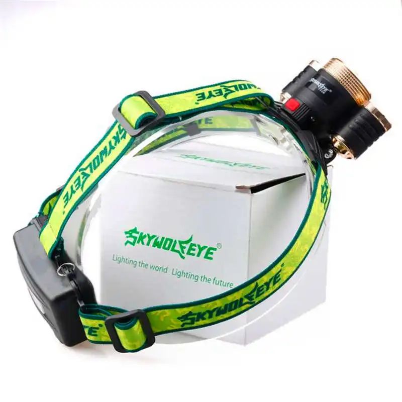 9000Lm 3X XML T6+2R5 LED Headlight Headlamp Flashlight 18650 Torch Light Lamp powerful led flashlight head #4S5 (8)