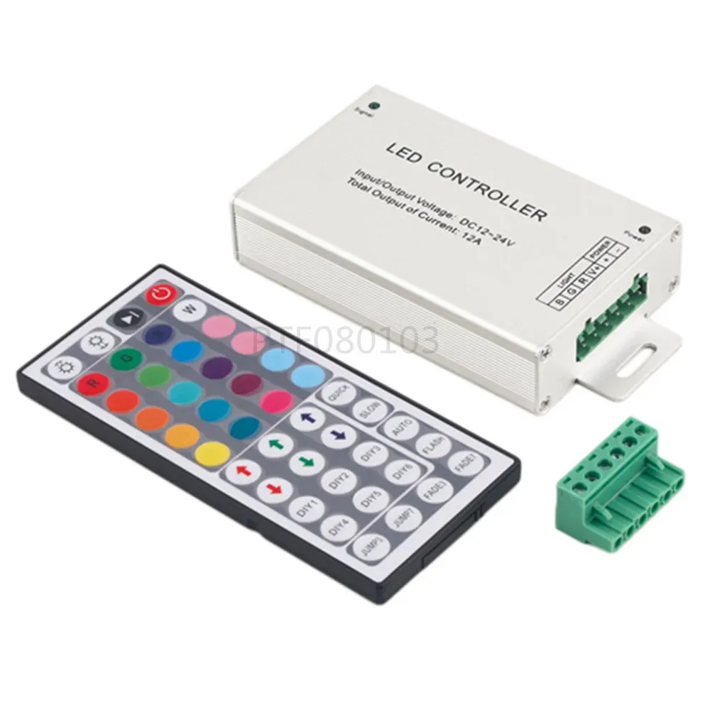 #Best DC 12V 24V 12A 24A 44 Keys IR Remote Controller For RGB SMD 5050 3528 LED Strip