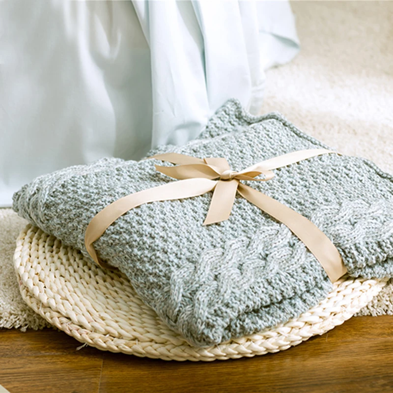 

2016 New Arrival Mermaid Blanket Knitted Mantas Para Sofa Decorativa Winter Warm Blanket Throw Soft ComfortableThicken Cobertor