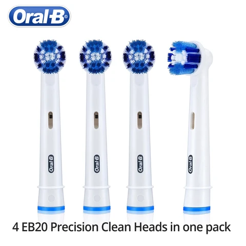 B Replaceable Brush Heads EB20 Precision Clean 2 Or 4 Heads Gum Care Daily Dental Plaque Removal Adults Teeth Stains