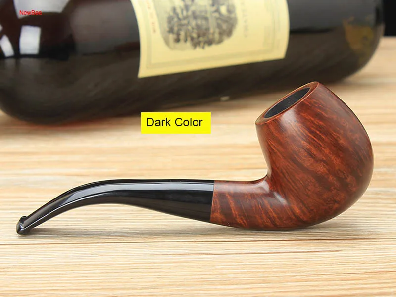 ft3-Briar Wood Handmade 3 Colors 9mm Activated Carbon Arylic Bent Mouthpiece 