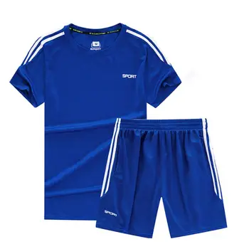 

Men Sports Wear Loose Tracksuit Sport Suits Fitness T-shirt Running Shorts