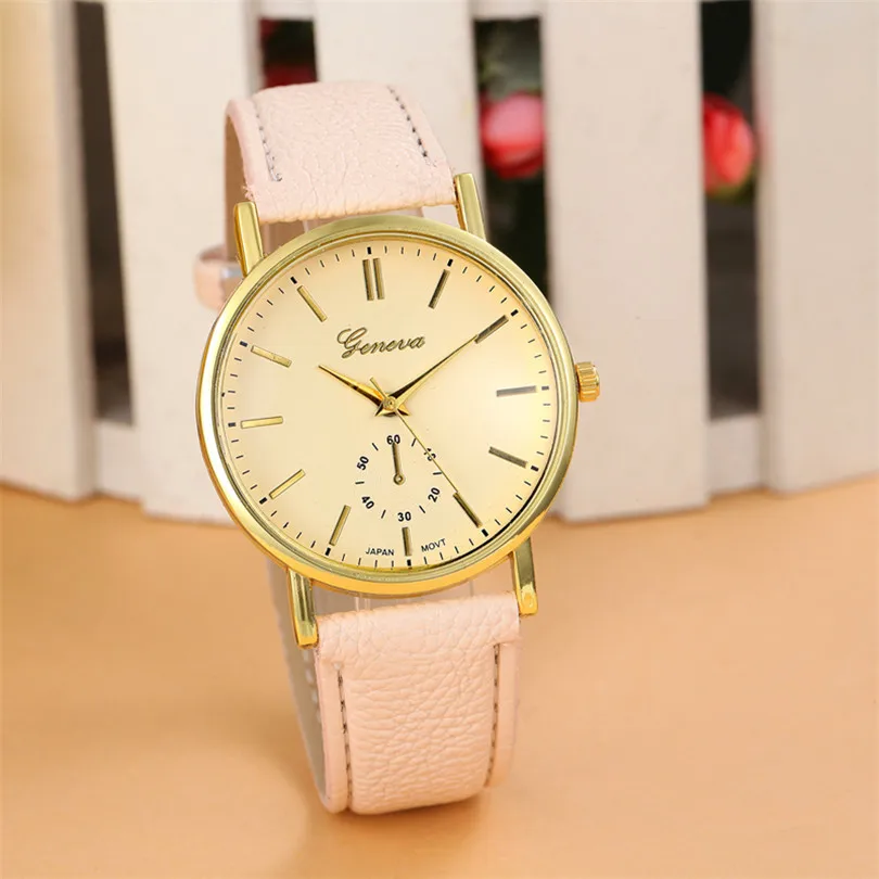 

Durable 1PC Summer Style Women Leather Band Analog Quartz Watch Wholesale Fast Shipping