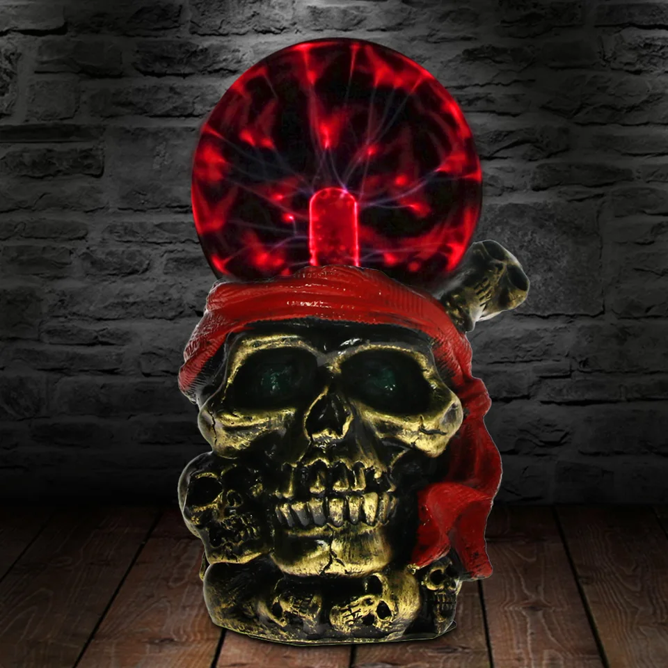 TESCHIO IN RESINA CON ROSA COSPLAY ORRORE HALLOWEEN GOTICO