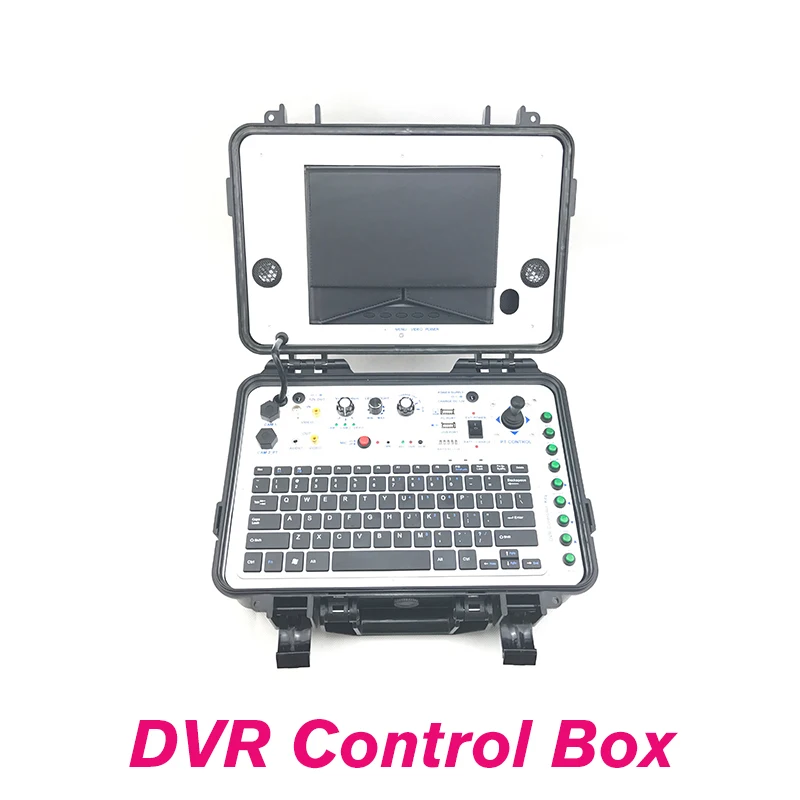 Pan Tilt Rotation Inspection Camera System DVR Control Box Keyboard Monitor Speaker ABS Suitcase