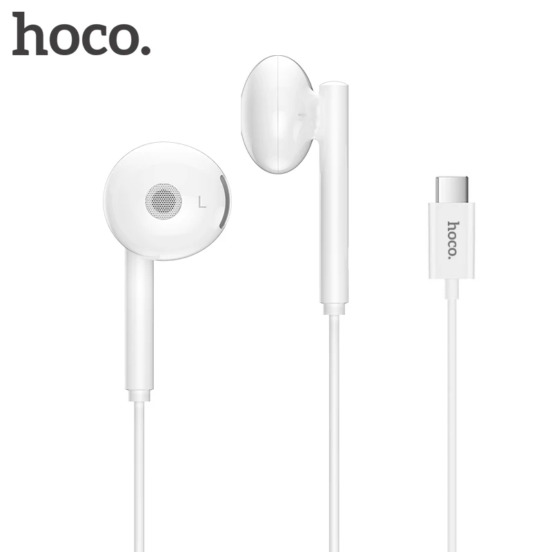 

HOCO Earphones USB Type-C 3.5mm Fresh Edition Earphone Wired Headset with Mic for Xiaomi Mi 6/8 Huawei OPPO Earphone Earbuds