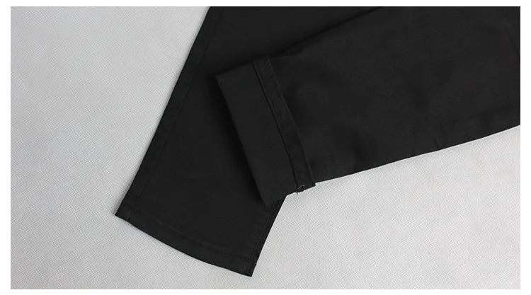 HCYO Designer Women Cloth Black Jeans 3D Floral Embroidery Slim Pencil Pants Pure Cotton Knee Hole Female Denim Jeans Trousers (16)