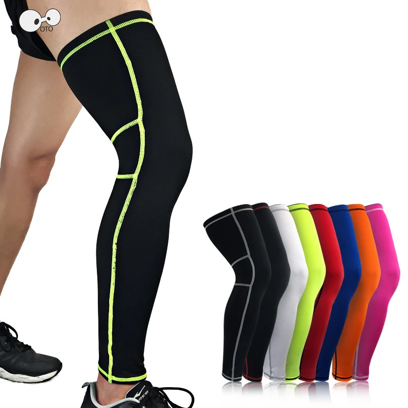 

1Pcs Elastic Long Cycling Leg Warmers Protective Basketball Leg Sleeve Knee Pads Football Shin Guard Gym Leggings Sports Safety