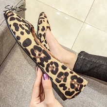 Silentsea/Новинка; женская обувь на плоской подошве с леопардовым принтом; сезон весна-осень; женская обувь без застежки; водонепроницаемые мокасины; балетки на плоской подошве; женские повседневные водонепроницаемые мокасины на плоской подошве