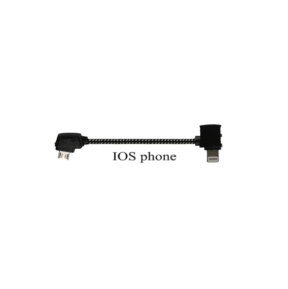 Нейлоновый Micro USB Стандартный type C IOS Конверсионный кабель для DJI Mavic Mini Pro пульт дистанционного управления тип-c/iOS/Android телефон и планшет - Цвет: 9.3cm for IOS