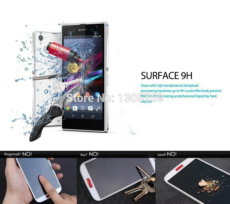 0,3 мм 9 H Премиум закаленное Стекло Экран протектор для sony Xperia Z1 Z2 Z3 Z4 Z5 T2 T3 e3 E4 100 шт./лот