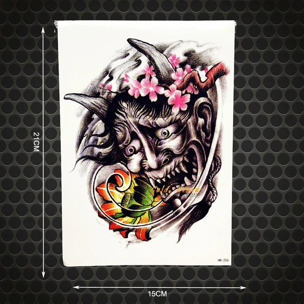 Холодный Монстр de Для мужчин Временные татуировки духов цветок лотоса