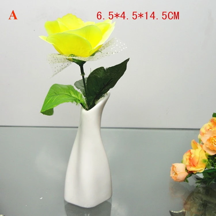 Fashion Flower Pot Ceramic Vase Dining Table Decoration White