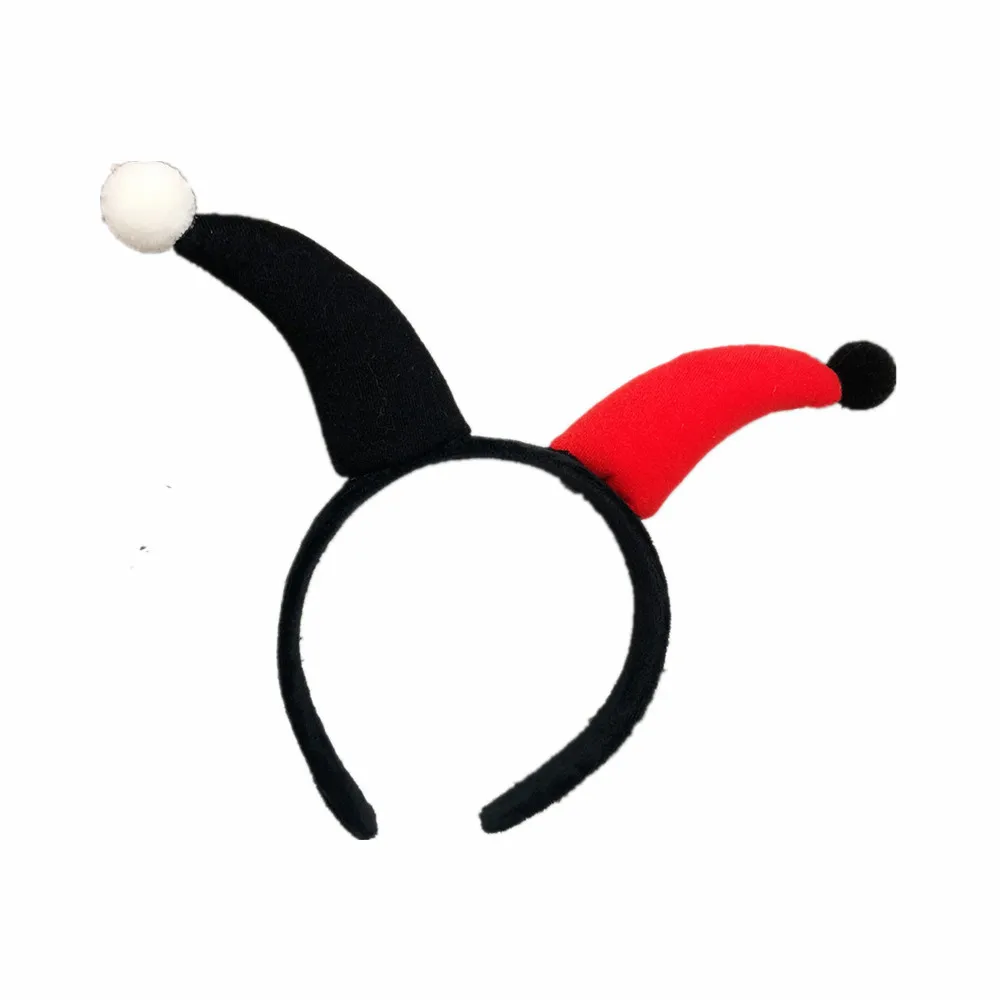 B clown headband Девушки Мальчик Женщины Забавный Клоун Косплей сценический костюм лента на голову в горошек галстук юбка карнавальные вечерние клоун Косплей Рождество - Цвет: B clown headband