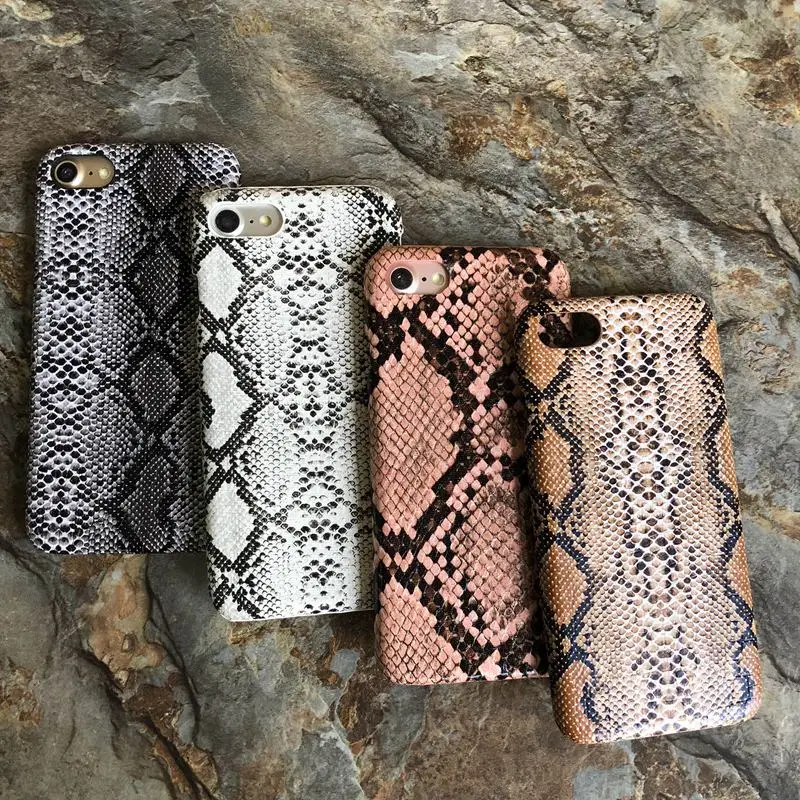 Модный чехол с абстрактным узором под змеиную кожу для iPhone 11 Pro X XR XS Max Жесткий