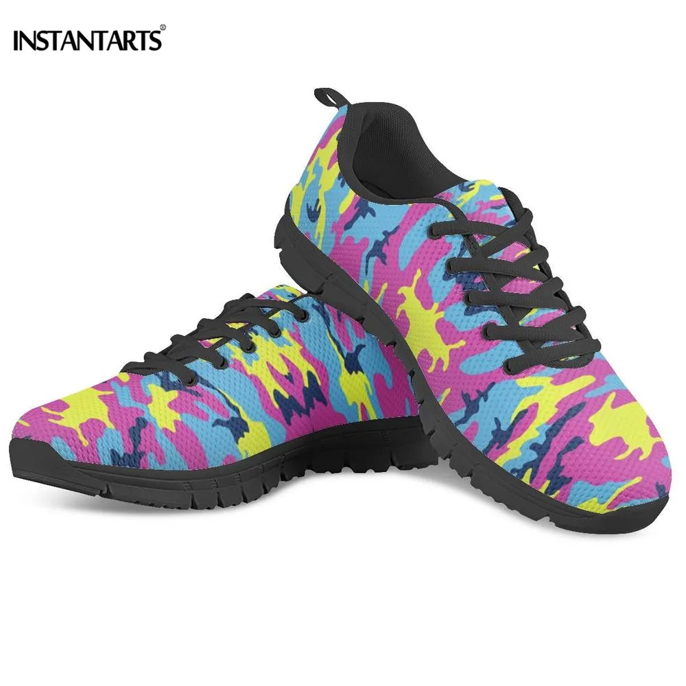 Japanese Chin Pink White Print Running Shoes Women-Casual Comfortable Sneakers Running Shoes