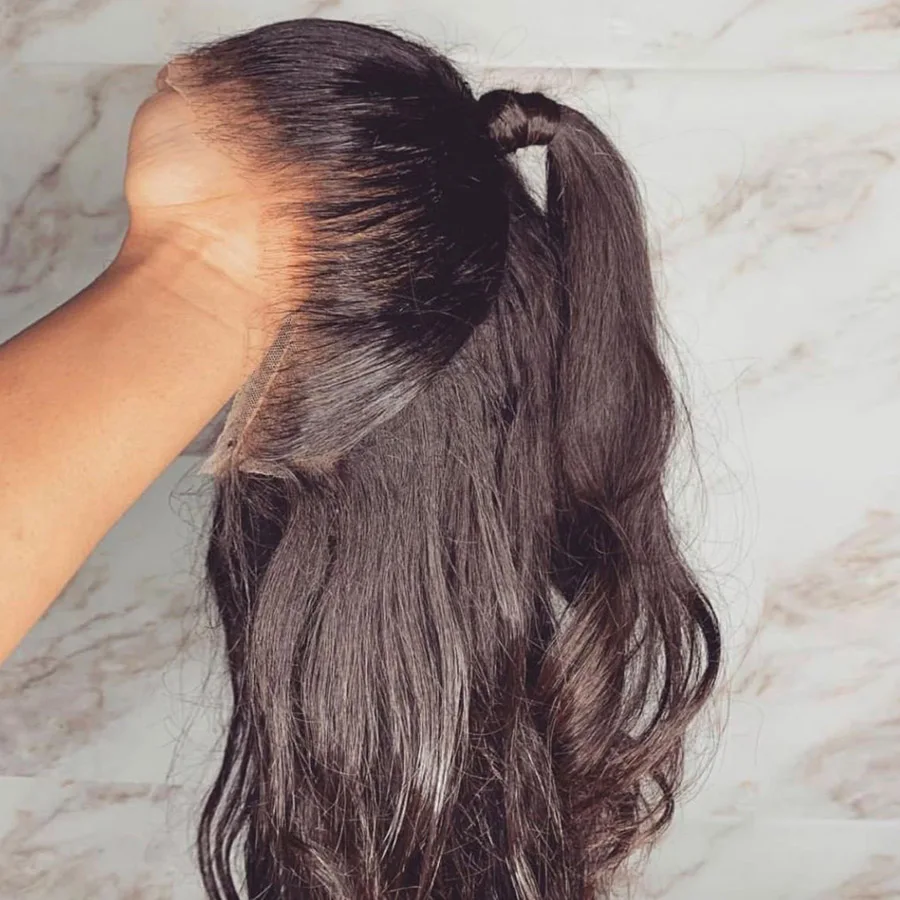 360 человеческие волосы на кружеве, Искусственные парики для головы, предварительно выщипанные 130%, 150%, 180%, 250%, плотность, бразильские волнистые парики для женщин, волосы Remy