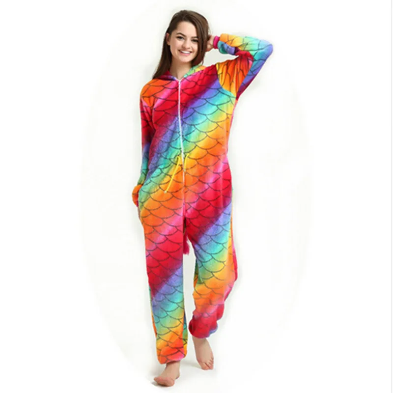 

2019 New Onesie Animal Kigurumi Unicorn Onesies Adult Women Pajamas Hooded Sleepwear Flannel Panda Pikachu