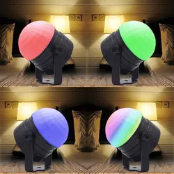 Новый звуковой активации вращающийся диско-шар Вечерние огни Strobe Light 3 Вт RGB светодио дный этап Lightin на Рождество дома КТВ Xmas удаленного