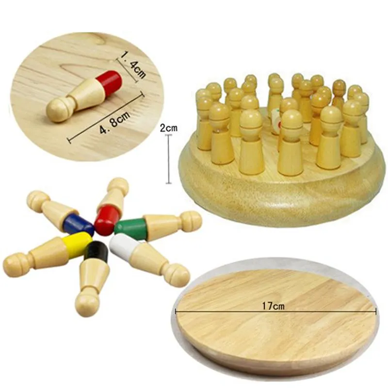 Child Wooden Puzzle Toys Memory Chess
