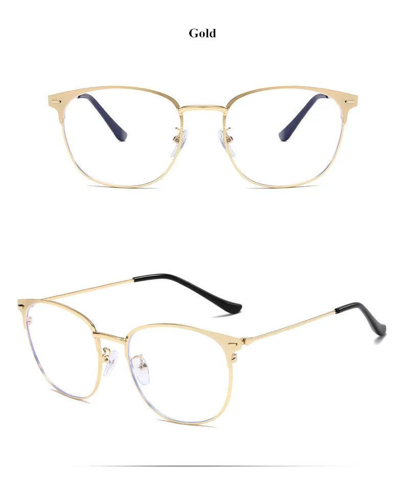 VWKTUUN Половина очки в круглой оправе, оправа для женщин и мужчин, оптические очки, анти-синий светильник, оправа для очков, студенческие поддельные очки