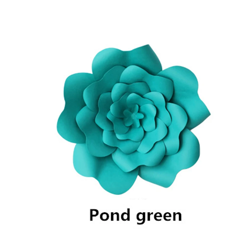 Pond green DIY бумажные цветы 30 см бумажная Роза для свадьбы и события день рождения, детский душ Декор фоны деко детская Роза модное шоу - Цвет: Pond green
