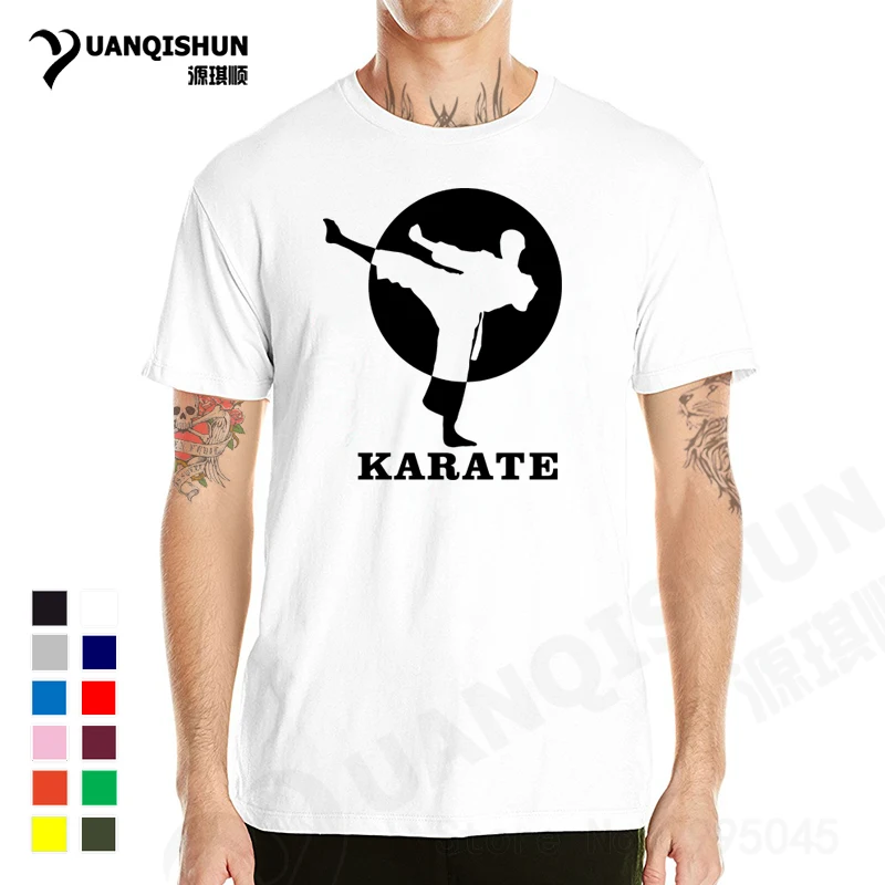 YUANQISHUN High Quality font b T b font font b Shirts b font Karate Printed font