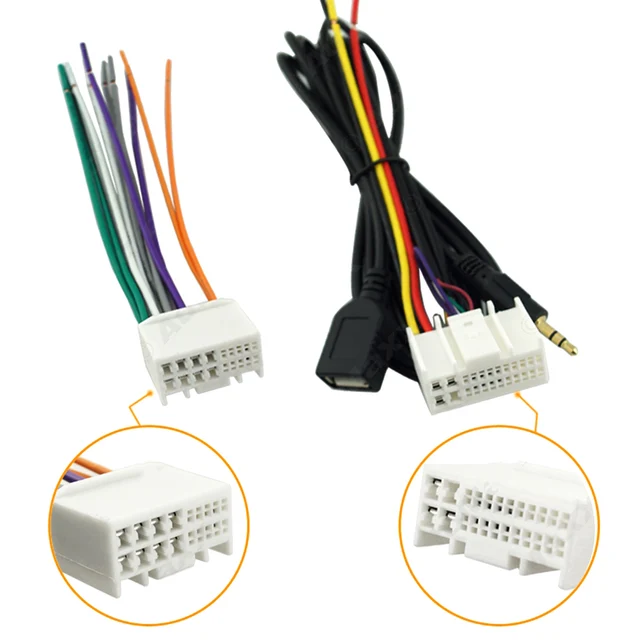 Marsnaska 2016 Car Audio CD Stereo Wiring Harness Adapter With USB/AUX