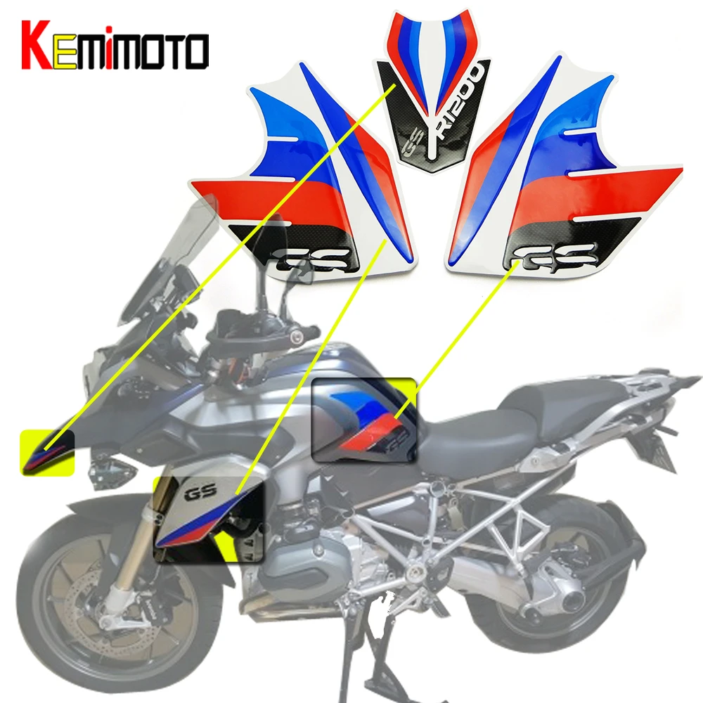 

KEMiMOTO For BMW R1200GS Whole Vehicle Decals Stickers Fit For BMW R1200 GS 2013 2014 2015 2016 r 1200 gs after market