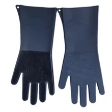 Горячая Волшебные многоразовые силиконовые перчатки Чистящая Щетка скраб перчатки термостойкие для мытья посуды Чистка уход за шерстью домашних животных