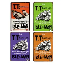 Мотоцикл плакат клуб украшения знаки олова металлическая пластина с винтажным рисунком Ретро табличка для кафе бар настенные декоративные домашний декор 20x30 см