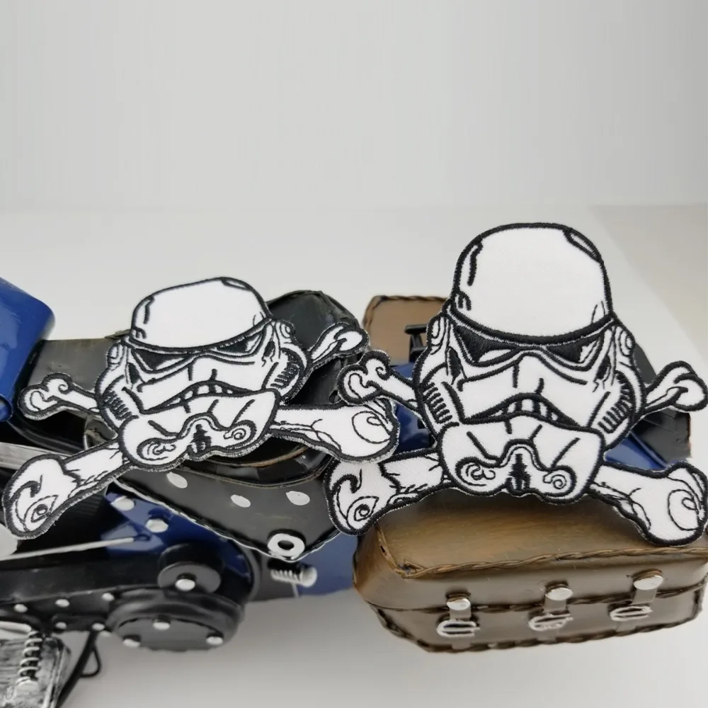 Star Wars Clone Storm trooper patch embroidery iron on movies skull bones custom for T-shirt free shipping (5)