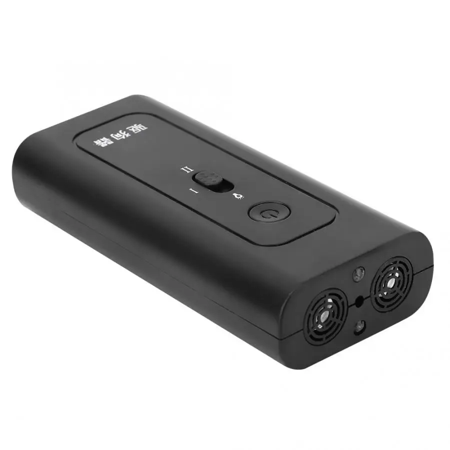 

20m Black Ultrasonic Dog Repeller Anti Barking Stop Bark Training Device with Charging Cable Garden Wild Animals Relelling Tool