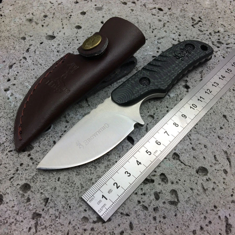 Browning ELK Ridge Small Fixed Blade Knife Micarta Handle Outdoor