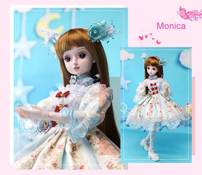 1/3 Bjd кукла 60 см/23,6 дюйма Высота 19 шарнирных шариков куклы DIY парик Обувь Одежда волосы глаза макияж девушка игрушки коллекция