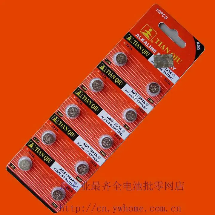 10PCS AG5 LR754 393 SR754SW alkaline battery TIANQIU|tianqiu batteries ...