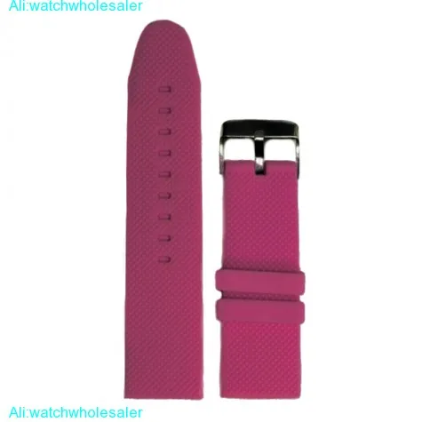 26mm Good Plum Color Silicone Jelly Rubber Ladies Watch Band Straps WB1063N26JB
