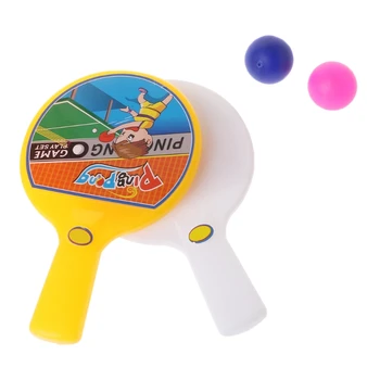 

Portable Mini Table Tennis Racket With 2 Ping Pong Bats Balls Kids Children Toy