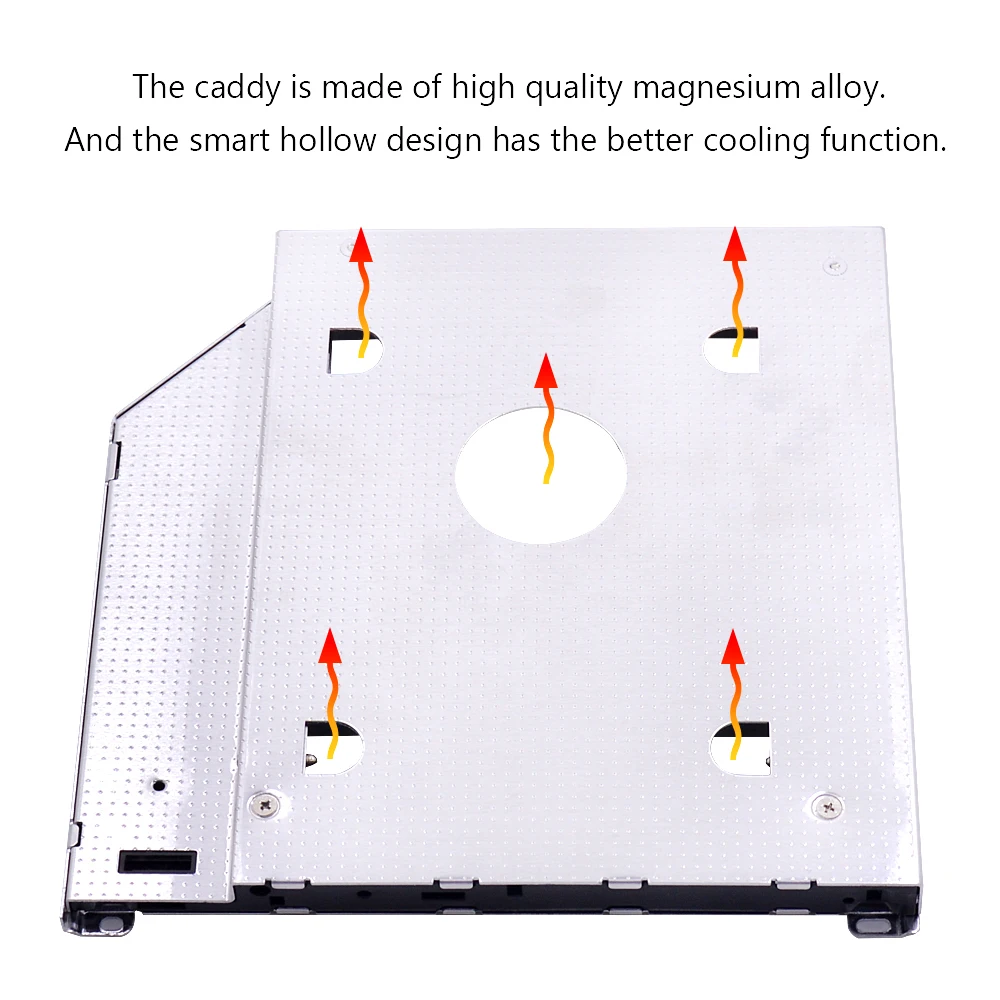 CHIPAL алюминиевый 9,5 мм 2nd Second HDD Caddy SATA 3 2," чехол для SSD, HDD для Apple Macbook Pro Air 13" 1" 17" DVD/CD-ROM Optibay