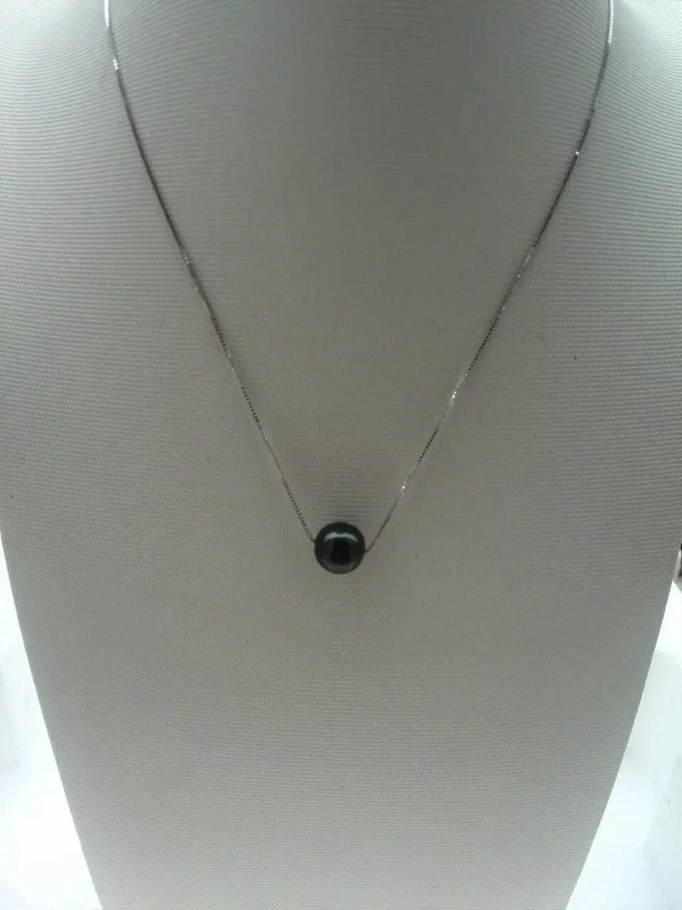 

Free Shipping >>> AAA+ 10-11mm south sea black pearl pendant necklace silver chain
