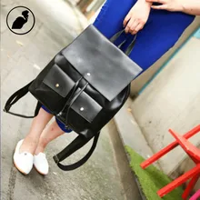 ETONWEAG Brands Leather Schoolbag Backpack Women Black Vintage School Bags For Girls Designer Travel Laptop Bag Back To School