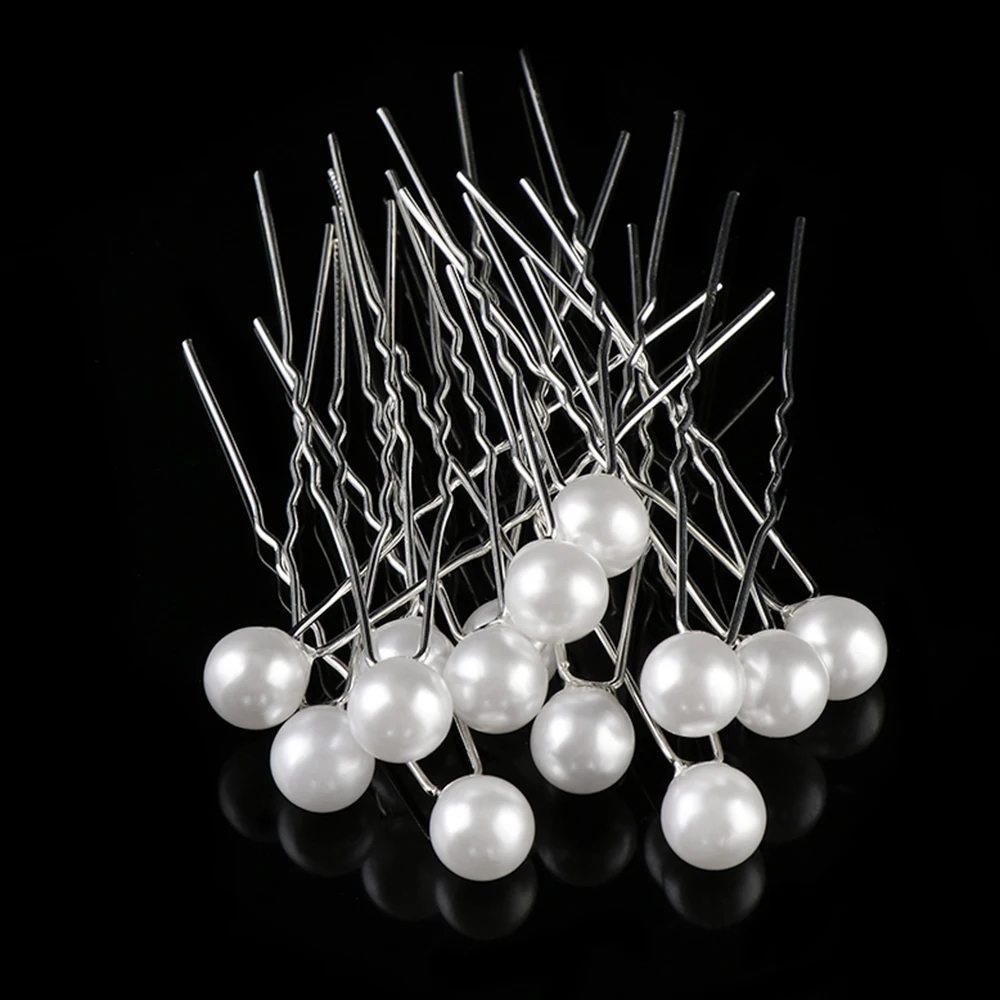

20PCS Bridal Wedding Prom White Pearl Hair Pins Clips Barrette Hairpins Hair Accessories Hair Styling Tools