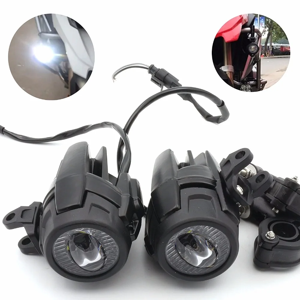

Pack 2 40W LED Auxiliary Fog Light Assemblies Safety Driving Lamp Motorcycle for BMW R1200GS F800GS