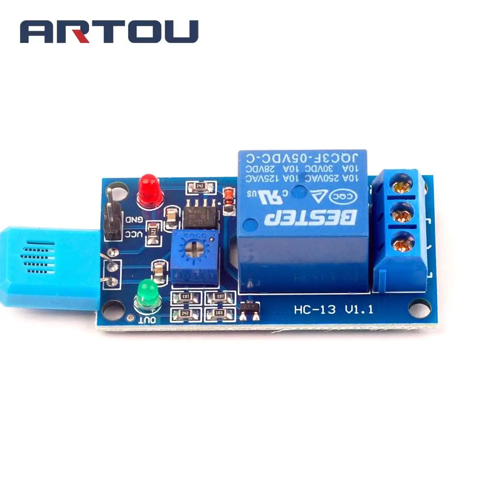 HR202 DC 5V 1 Channal 1CH чувствительный к влажности переключатель релейный модуль