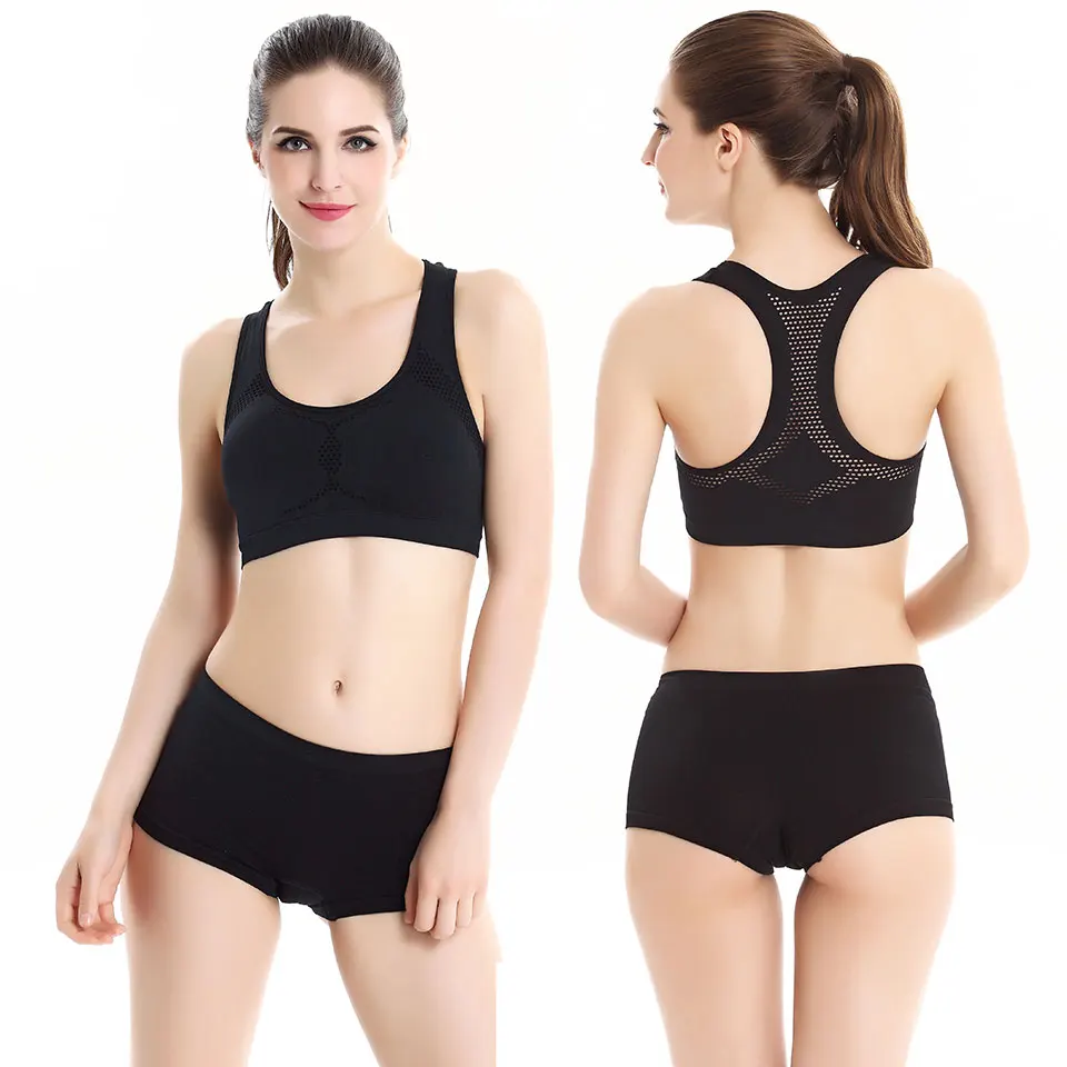 Thin Section Seamless Sports Bra And Panty Sets Women Summer Fitness