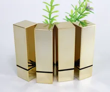 100pcs empty high grade square shiny golden lipstick tube inner cup dia 12.1 mm suitable for many lipstick mold