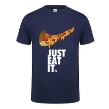 Just Eat It, забавная одежда с рисунком пиццы, мужские футболки, мужские футболки на заказ, хлопковая Футболка с круглым вырезом, топы для мужчин, футболка с коротким рукавом