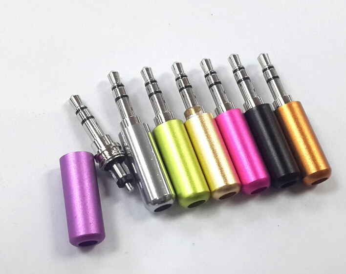 50pcs lot for shure 3 Pole 3 5mm Plug Male Headphone Jack 3 5 mm Audio Connector For 4mm Cable Adapter