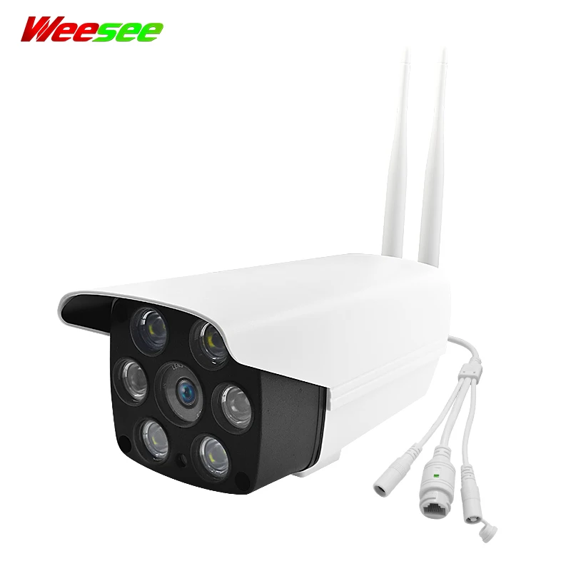 Weesee 1080P wifi Смарт полноцветный встроенный микро Пуля Открытый водонепроницаемый облачный хранения IP CCTV камера